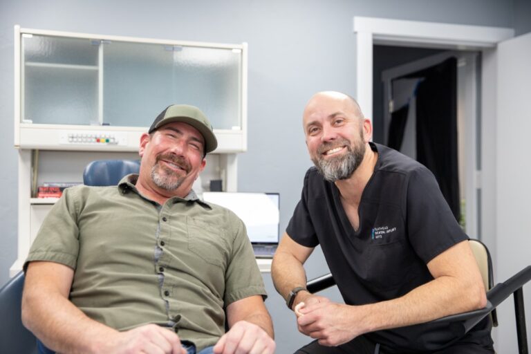 Dr Dave Dodrill and happy patient photo